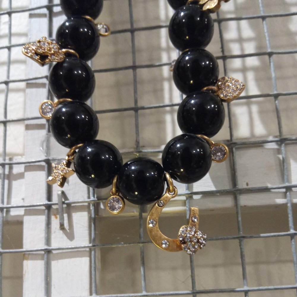 Kate Spade Black Grandma's Closet Long Necklaces